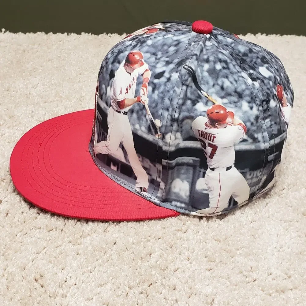 LA Angels Hat Cap Adult Mike Trout Baseball SGA 2015 AOP State Farm Sixth Man